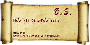 Bódi Stefánia névjegykártya